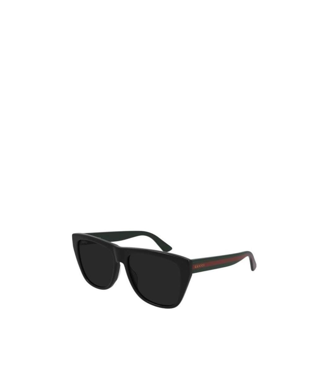 Gucci Web-stripe D-frame Sunglasses In Black