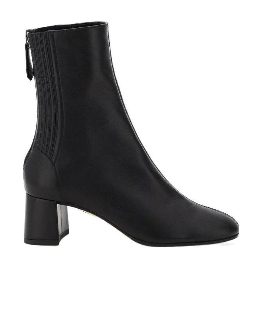 Aquazzura Round Toe Ankle Boots In Black