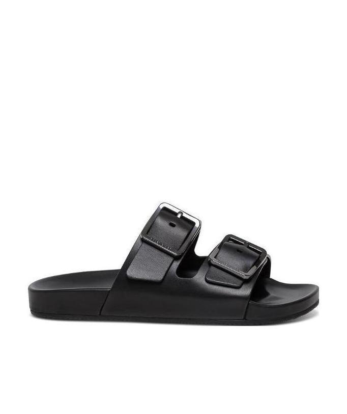 Balenciaga Smooth Leather Sunday Slides For A Chic In Black
