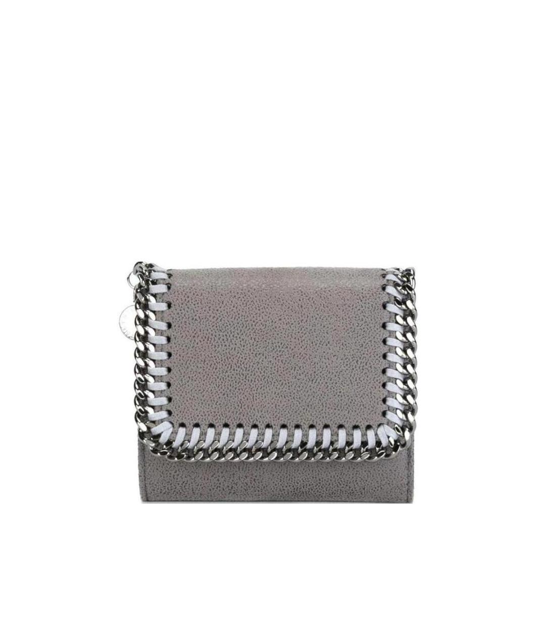 Stella Mccartney Falabella Flap Cardholder In Gray