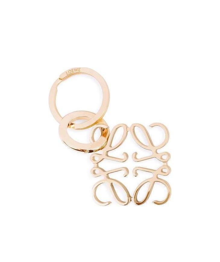 Loewe Anagram Golden Keychain Women In Nude