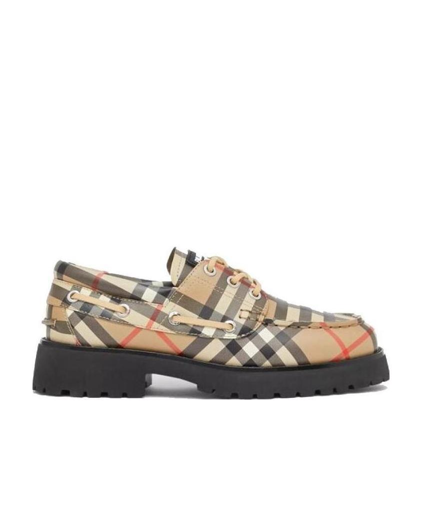Burberry Signature Check Lace-up Shoes In Multicolor