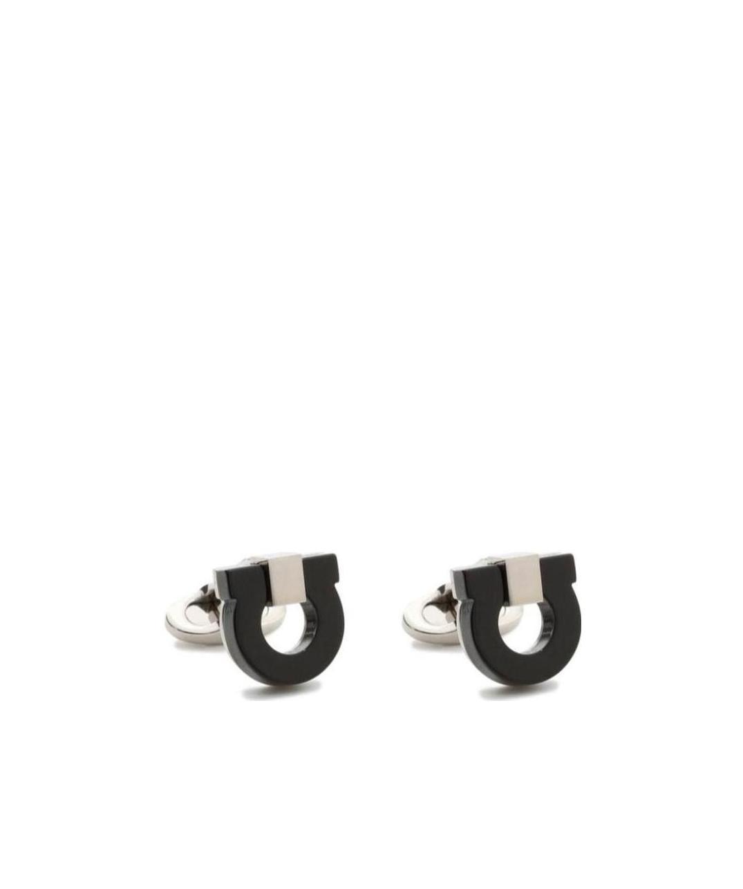 Ferragamo Gancio Cufflinks In Black
