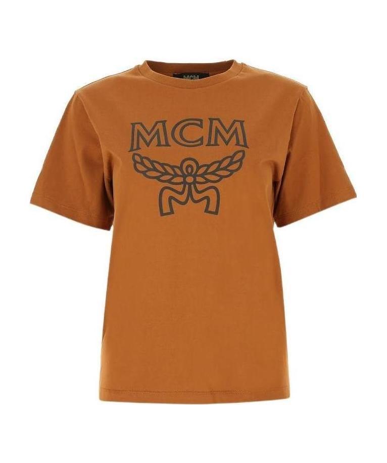 Mcm Logo-print Cotton T-shirt In Gray