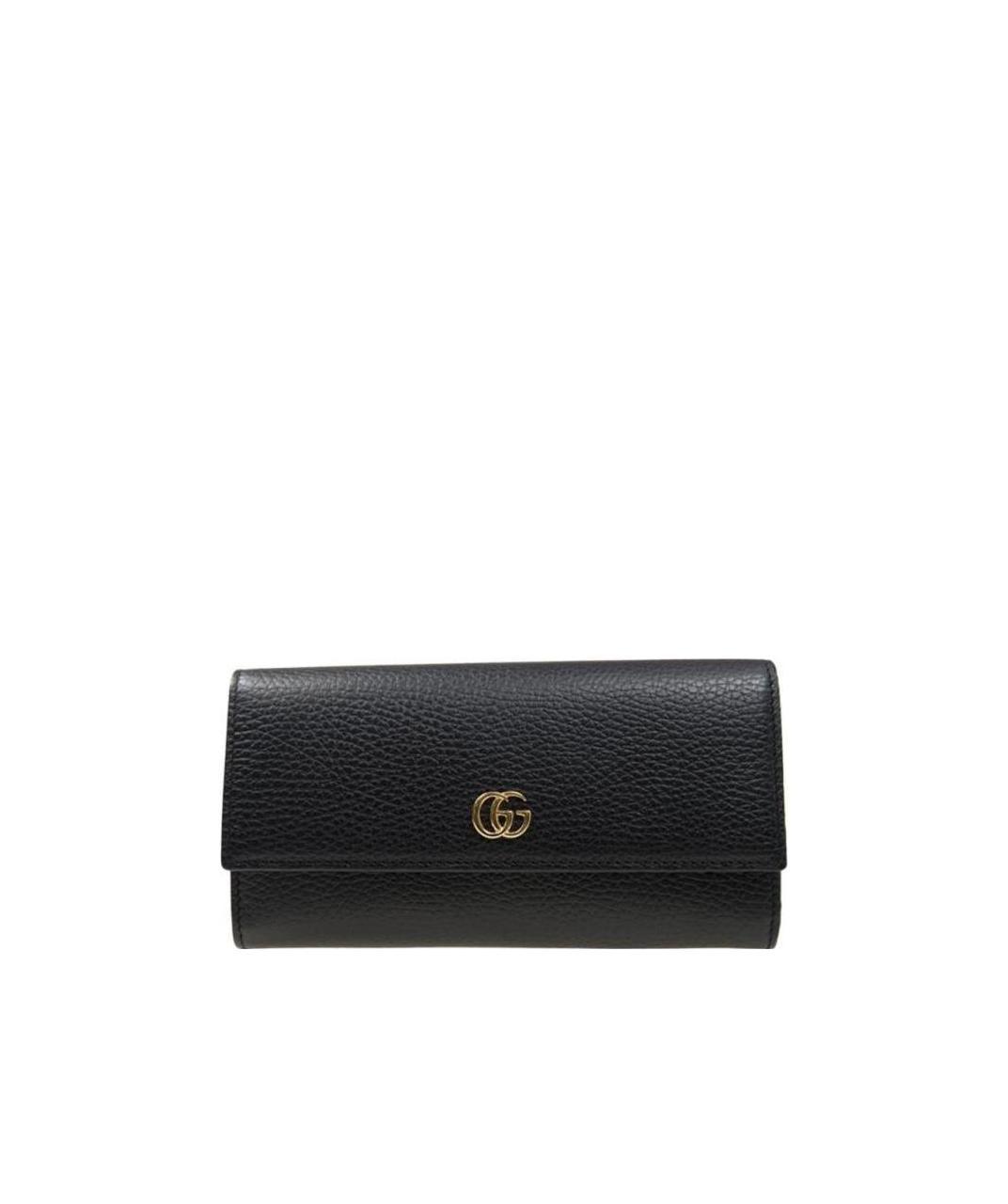Gucci Bi-color Gg Marmont Continental Wallet In Black