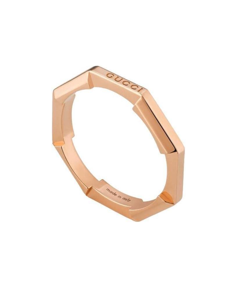 Gucci Link To Love 18k Mirrored Ring In Gold