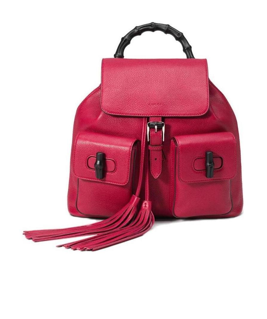 Gucci Grain Logo Backpack In Red
