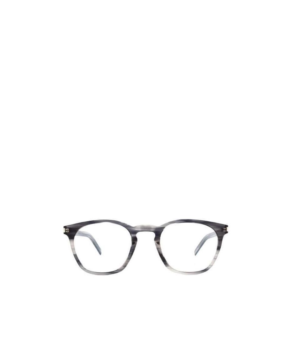 Saint Laurent Square-frame Clear-lens Glasses In Gray