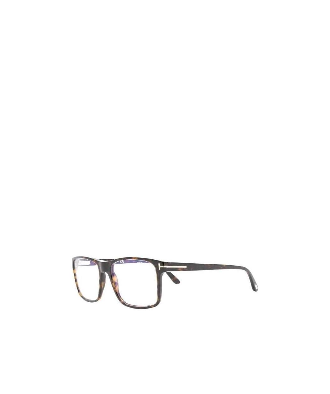 Tom Ford Magnetic Blue-block Rectangular Glasses In Black