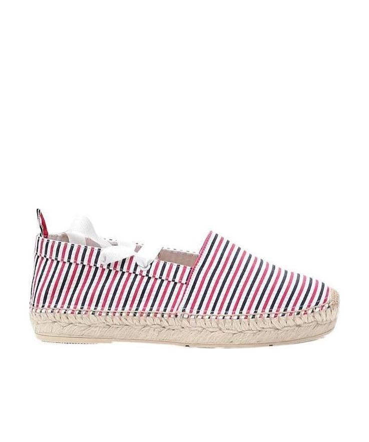 Thom Browne Removable Ankle Tie Espadrilles In Nude