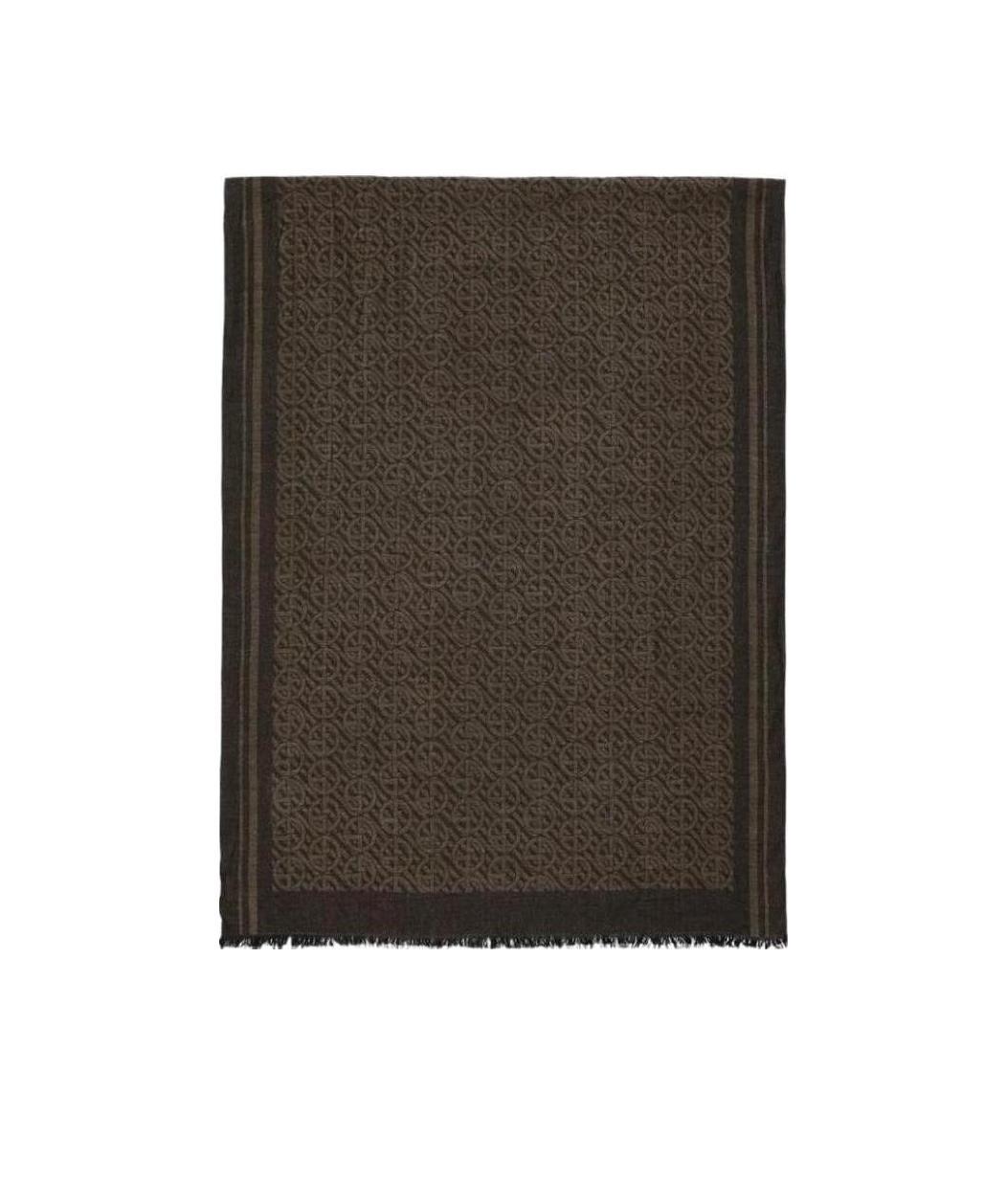 Giorgio Armani Logo Scarf In Black