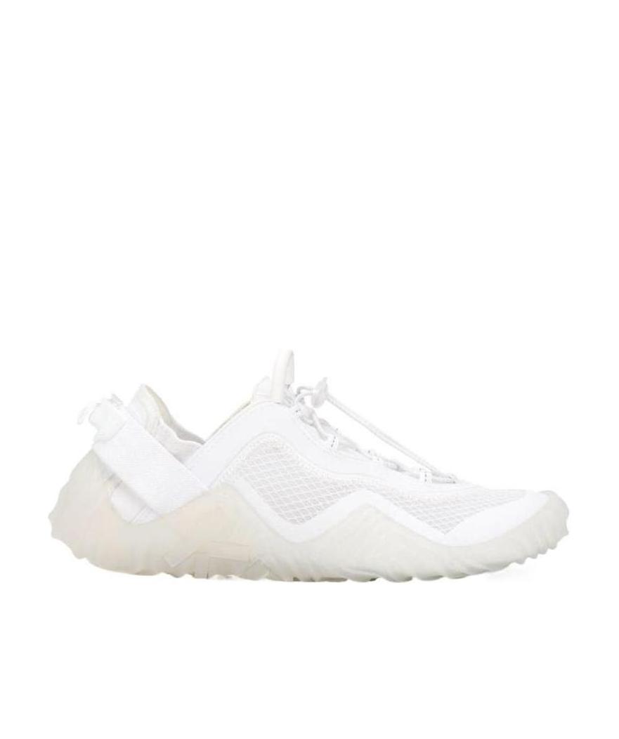 Kenzo Drawstring Logo-patch Sneakers In White