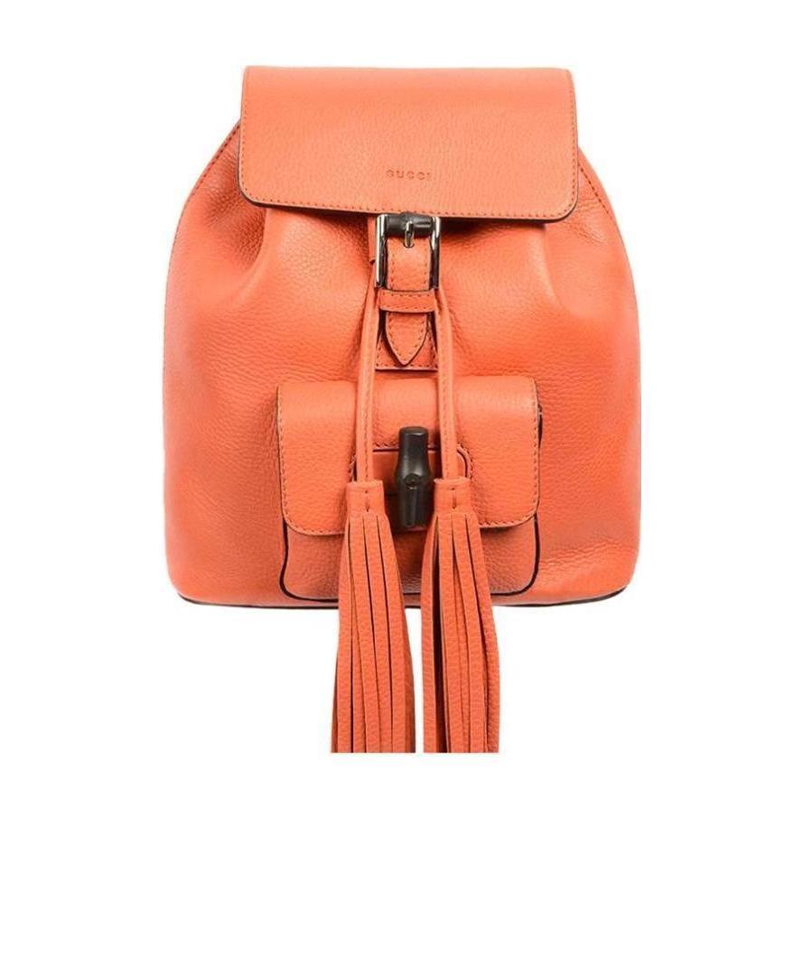 Gucci Bamboo Sac Series Backpacks In Orange
