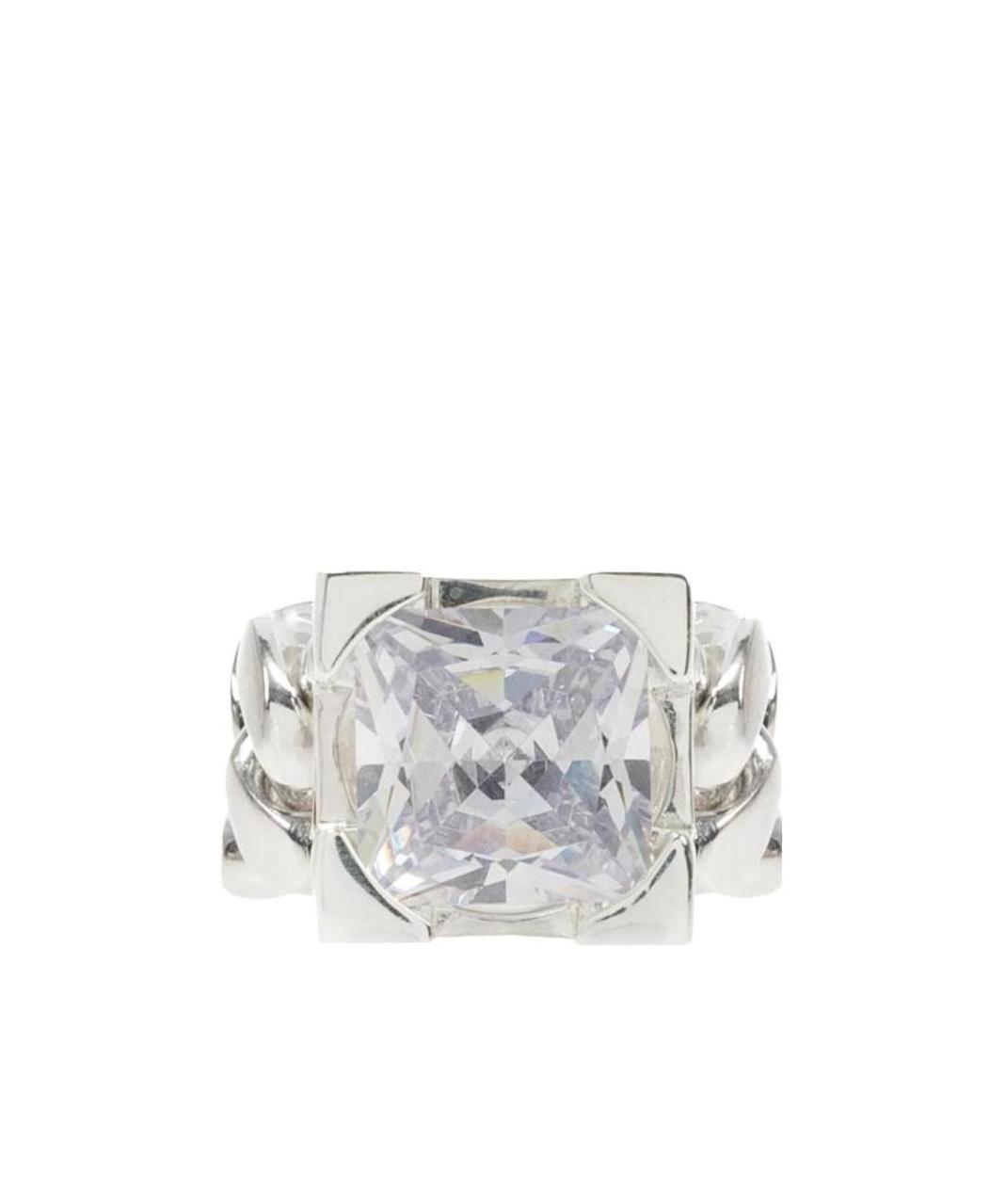 BOTTEGA VENETA CRYSTAL CURB CHAIN RING
