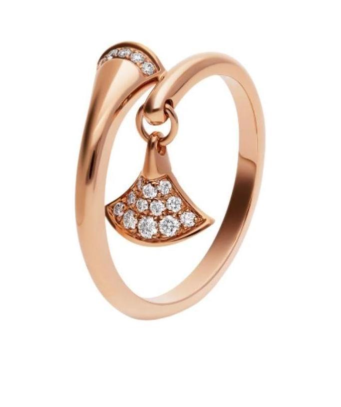 Bvlgari Diamond Ring In Yellow