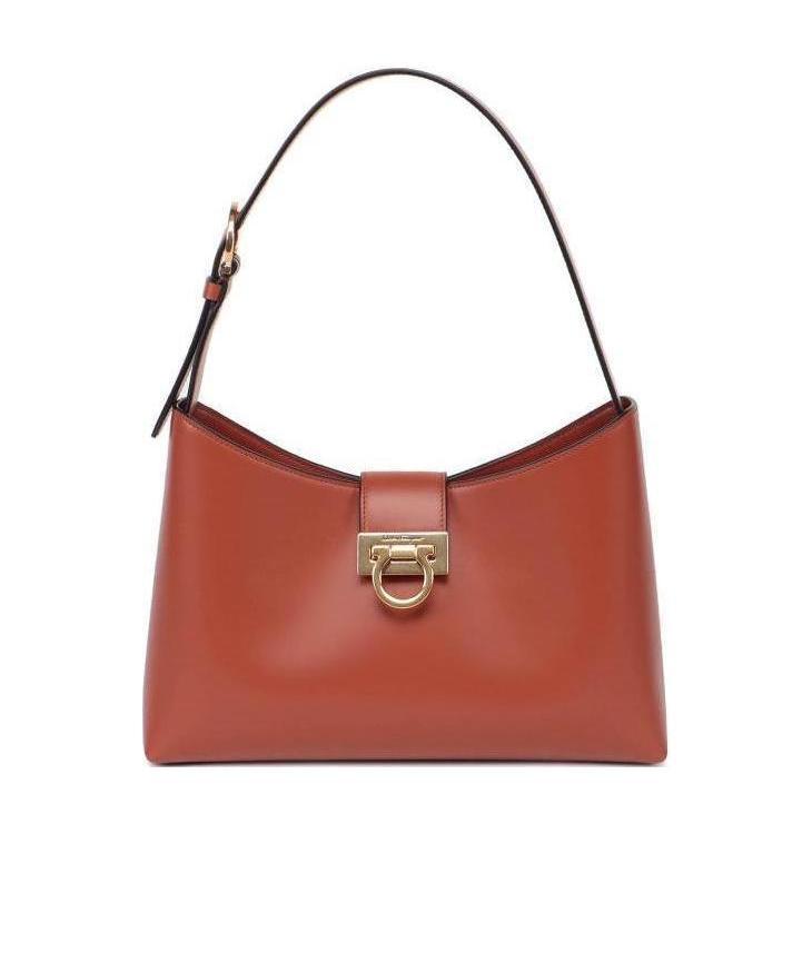 Ferragamo Trifolio Sml Baguette Bg In Brown