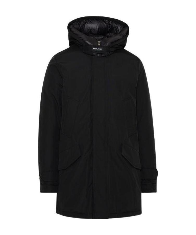 Woolrich Polar High Collar Parka In Black