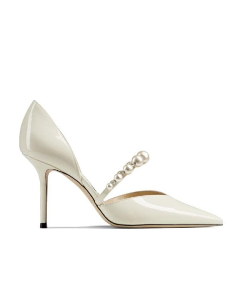 Jimmy Choo Embellished Pointed-toe Pumps In White