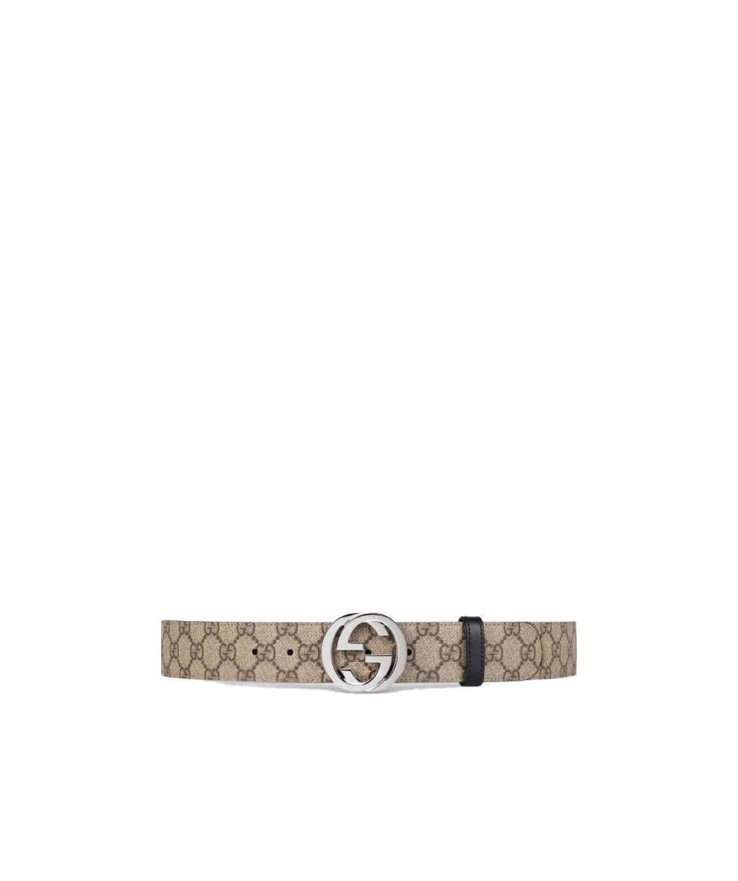 Gucci Men Gg Interlocking Reversible Belt In Nude