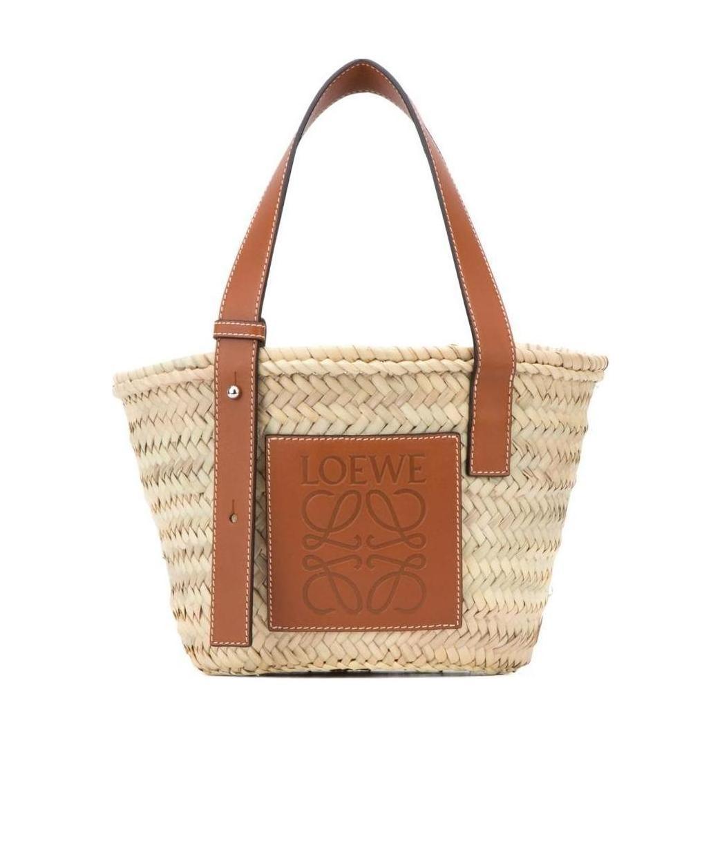 Loewe Logo Patch Tote Bag In Brown