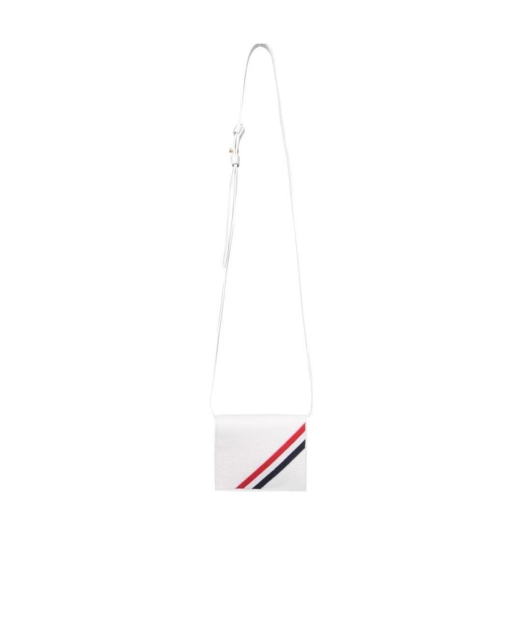 Thom Browne Card Holder With Shoulder Strap In White