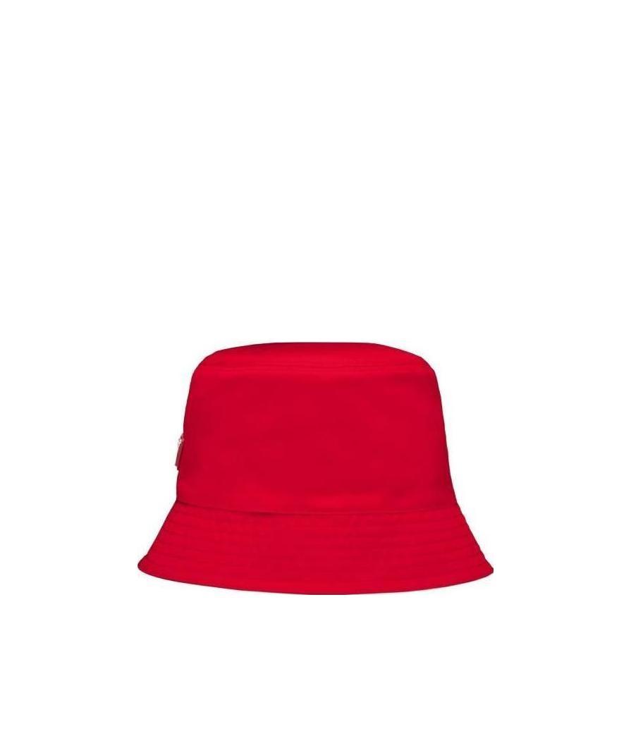 Prada Reversible Nylon Hat In Red