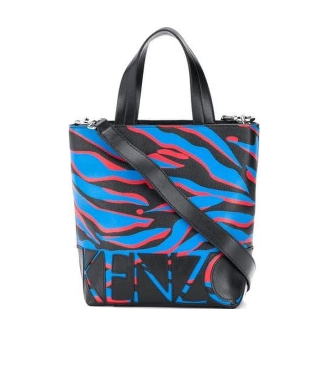 Kenzo Printed Pattern Handbag In Black
