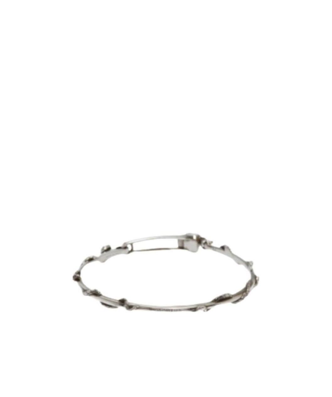 Alexander Mcqueen Skull Safety Pin Bracelet In Gray