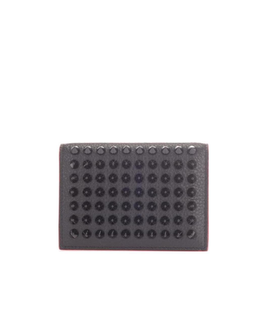 Christian Louboutin Stud Embellished Cardholder In Black