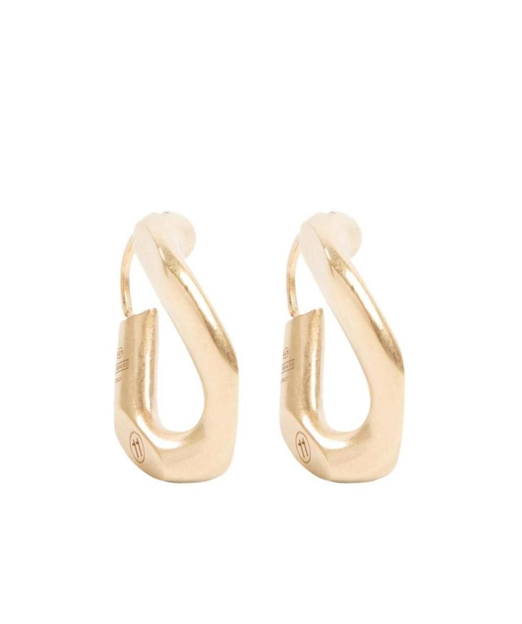 Maison Margiela Twisted Chain Earrings In Yellow
