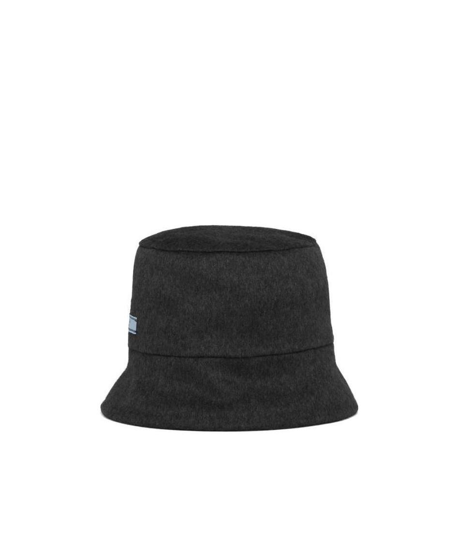 Prada Reversible Bicolor Cashmere Bucket Hat In Black