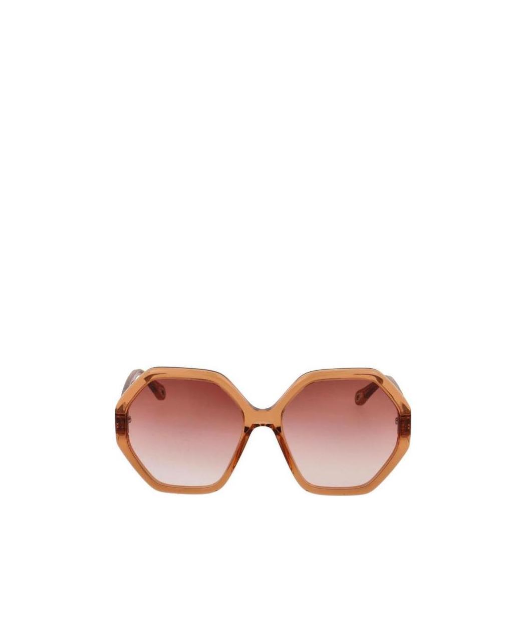Chloé Hexagonal-frame Gradient Sunglasses In Pink