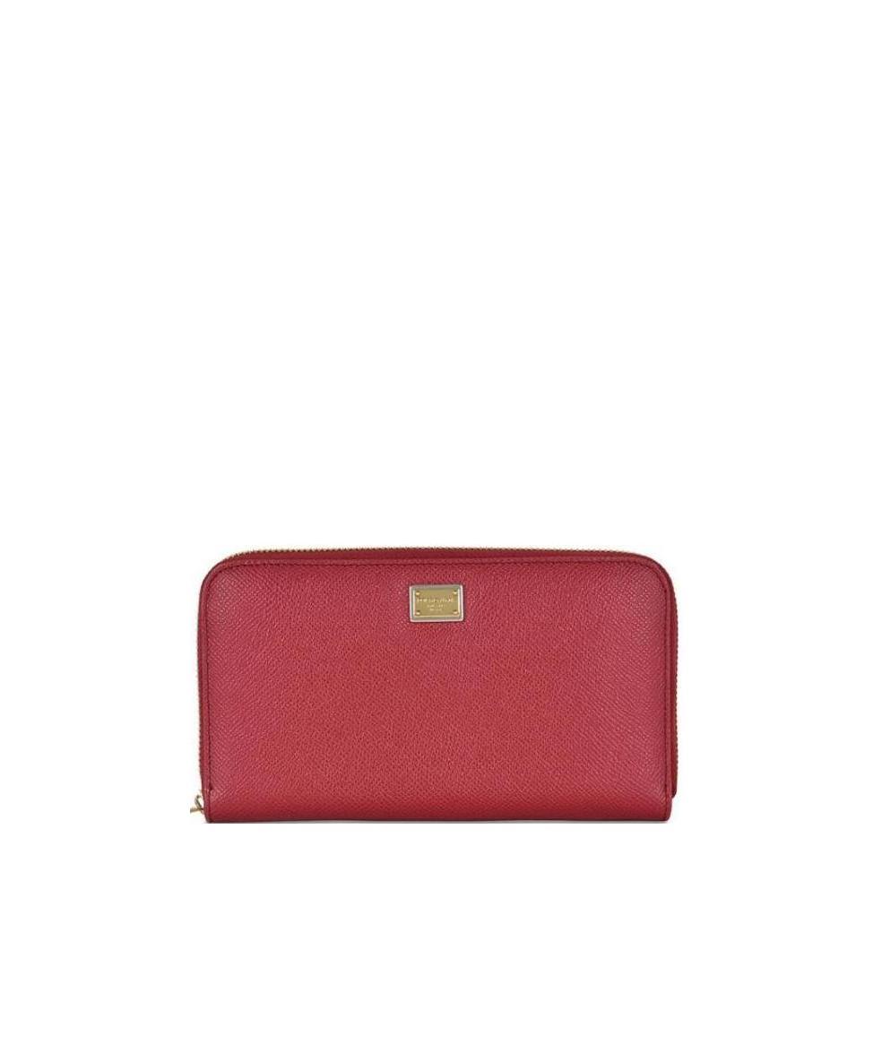 Dolce & Gabbana Logo Details Wallet In Red