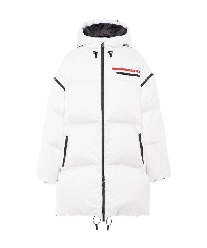 PRADA OVERSIZED TECHNICAL NYLON DOWN COAT