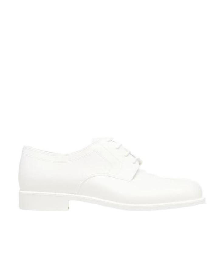 Maison Margiela Tabi Rubber Derby Shoes In White