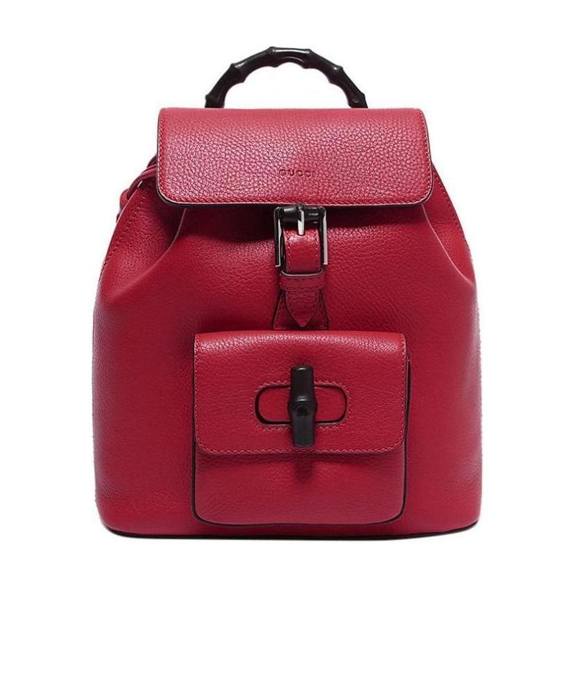 Gucci Bamboo Sac Series Backpacks In Red