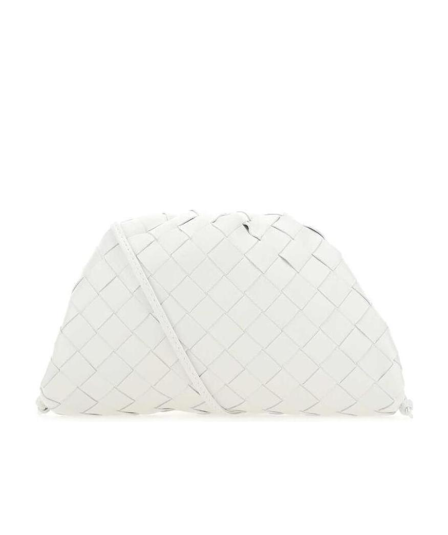 Bottega Veneta The Mini Pouch Intrecciato Bag In White