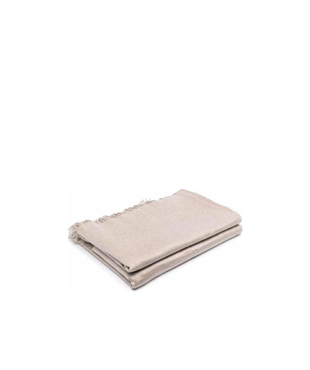 Brunello Cucinelli Tassel Scarf In Nude