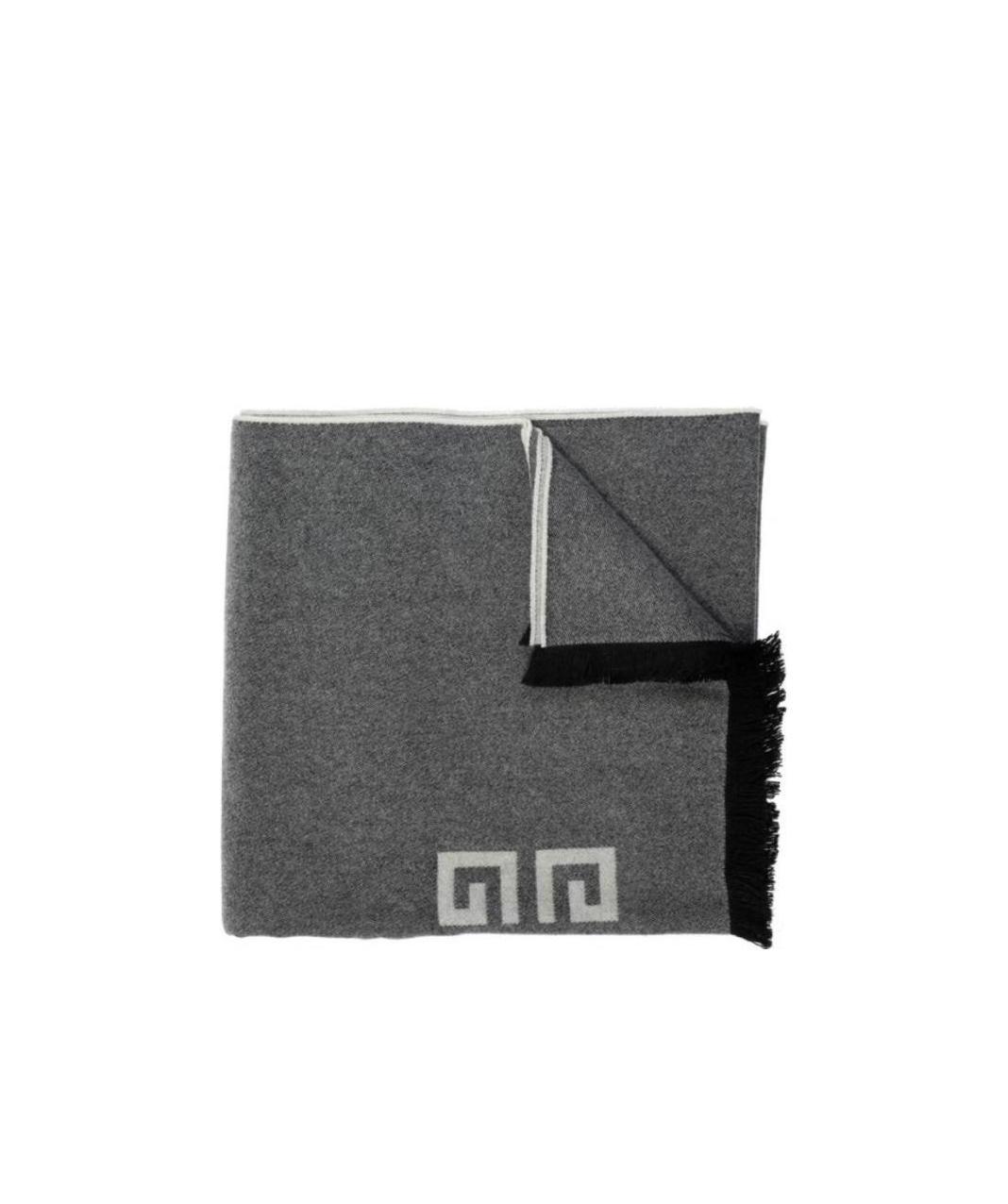 Givenchy Logo-jacquard Wool Scarf In Black