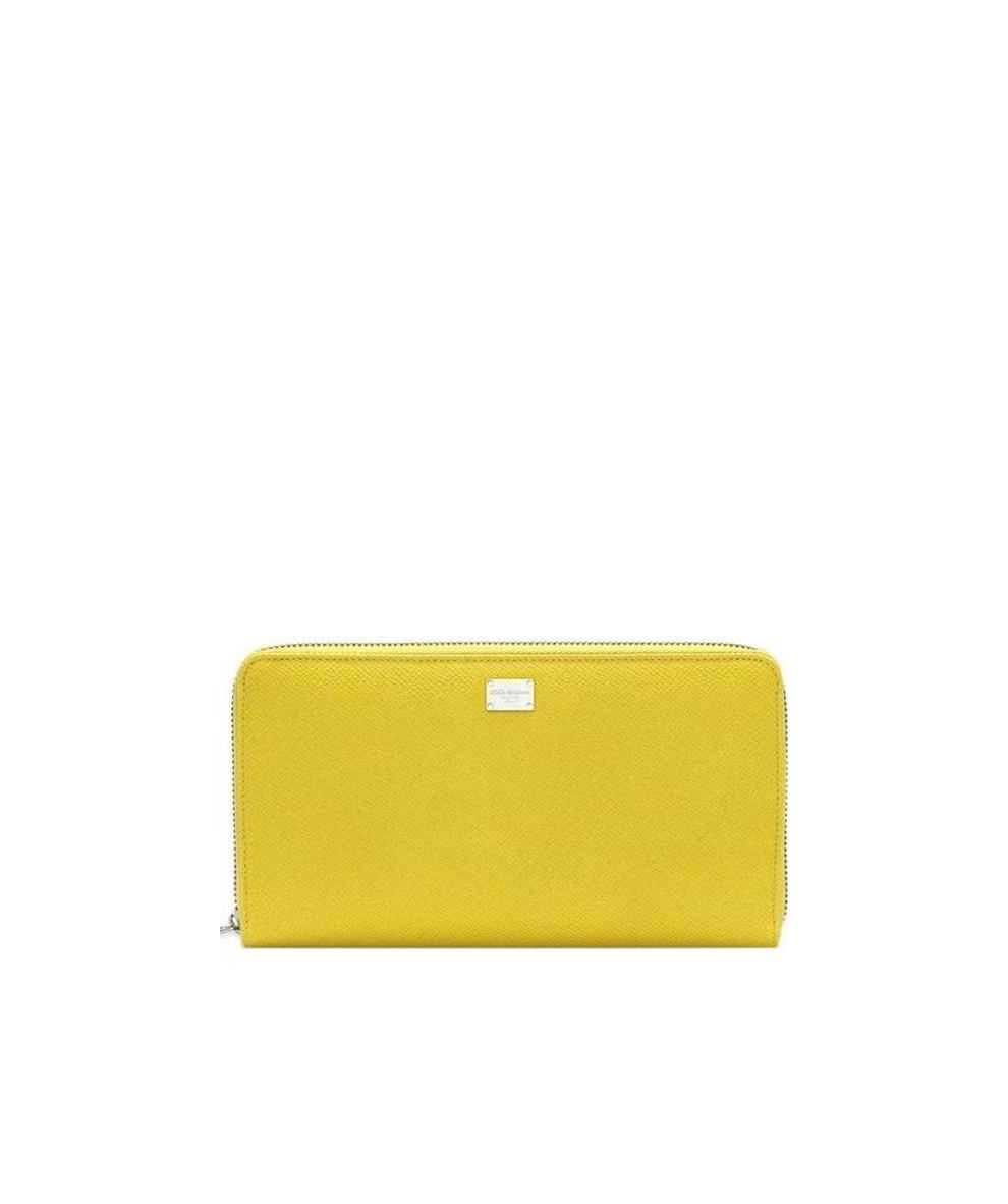 Dolce & Gabbana Logo Details Wallet In Yellow