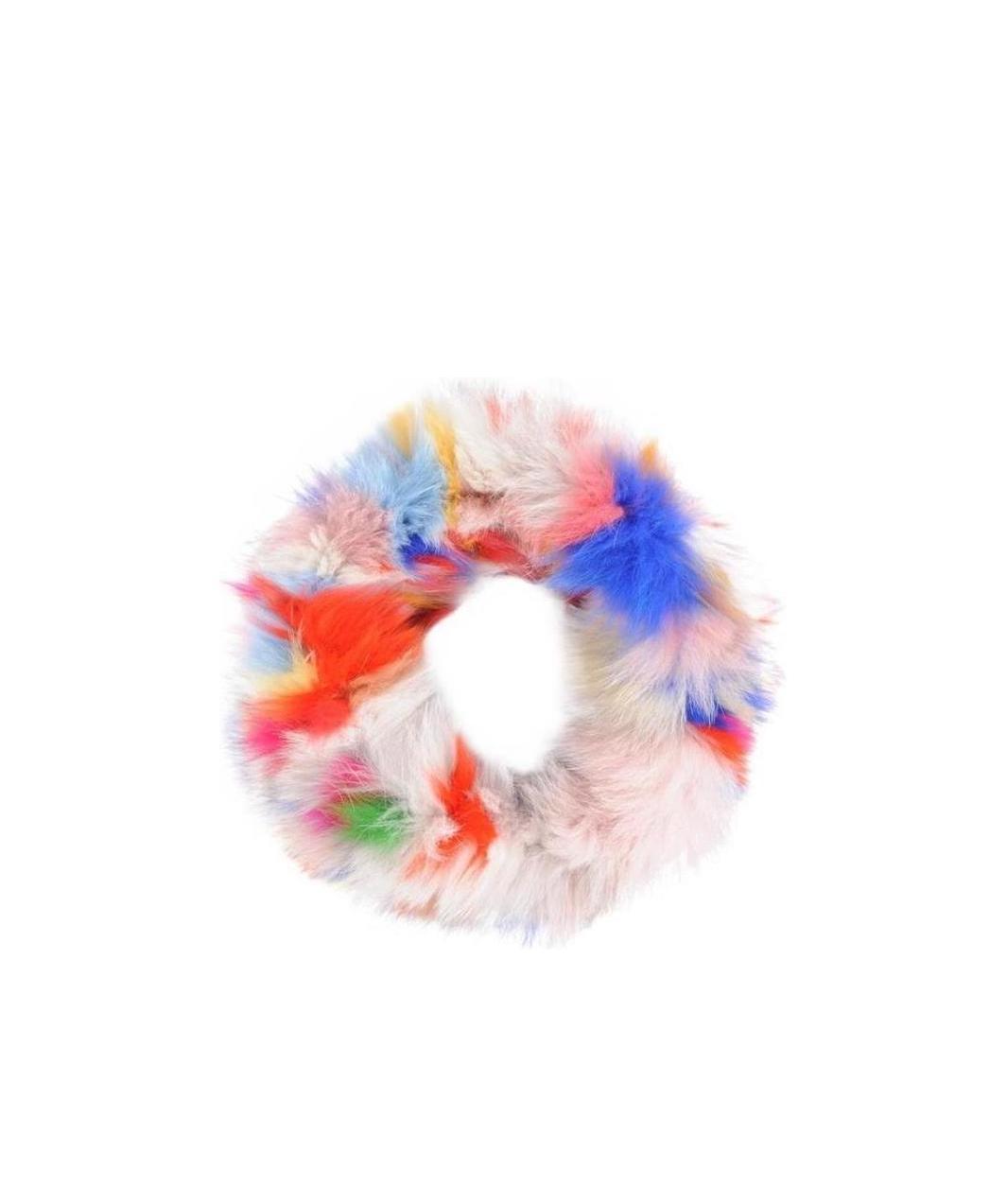 Frame Fox Fur Scarf In Multicolor