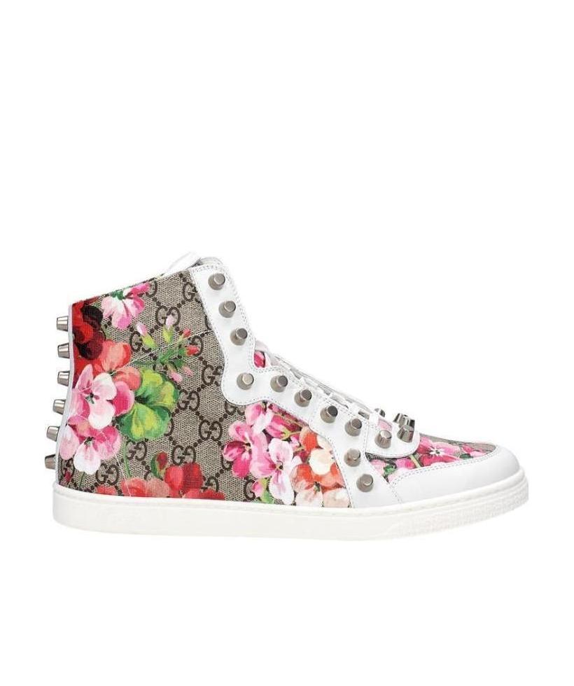 Gucci Riveted Casual Sports Shoes In White