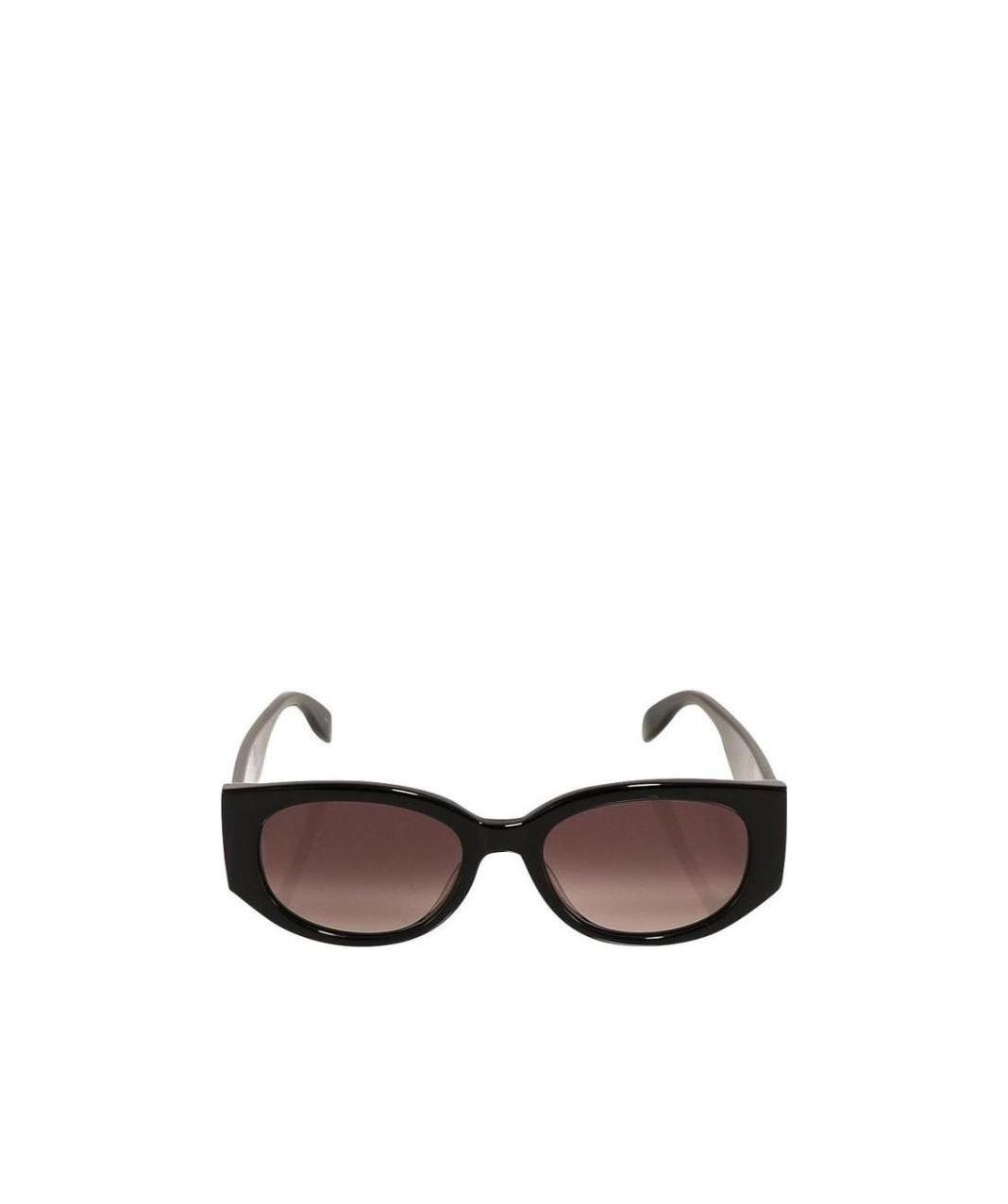 Alexander Mcqueen Logo-print Arm Sunglasses In Brown