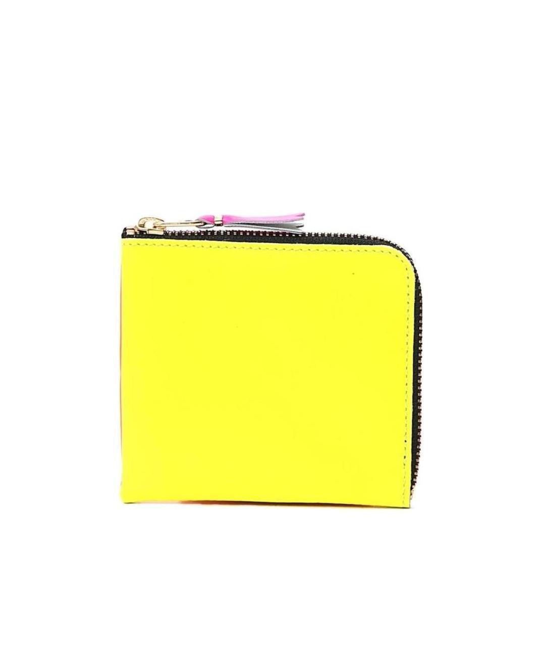 Comme Des Garçons Wallet Small Super Fluo Zip Wallet In Yellow