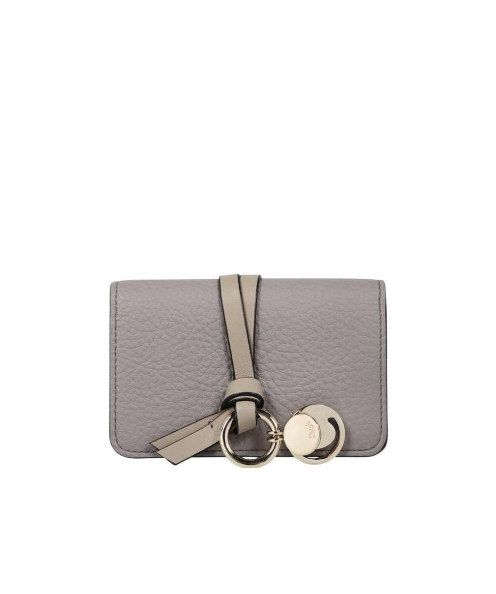 Chloé Alphabet Tri-fold Wallet In Gray