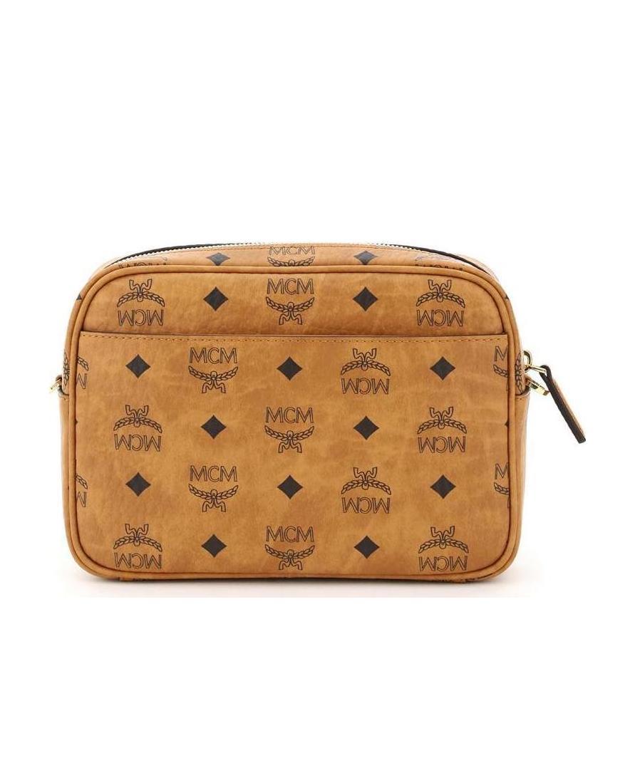 Mcm Small Aren Crossbody Bag In Brown