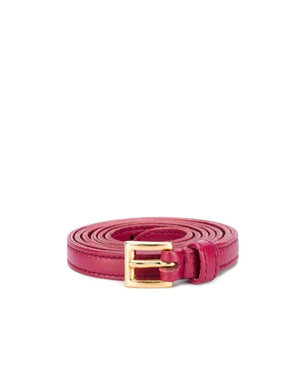 Prada Logo Dark Belt In Pink