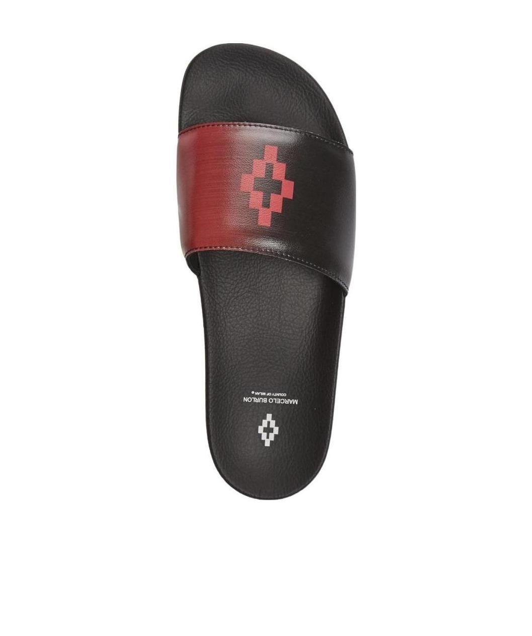Marcelo Burlon County Of Milan Logo Flip-flops In Black