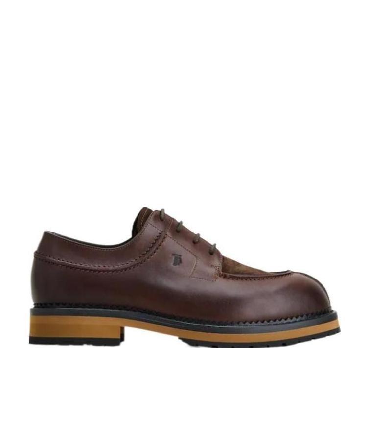 Tod's Leather Lace-up Oxford Shoes In Brown