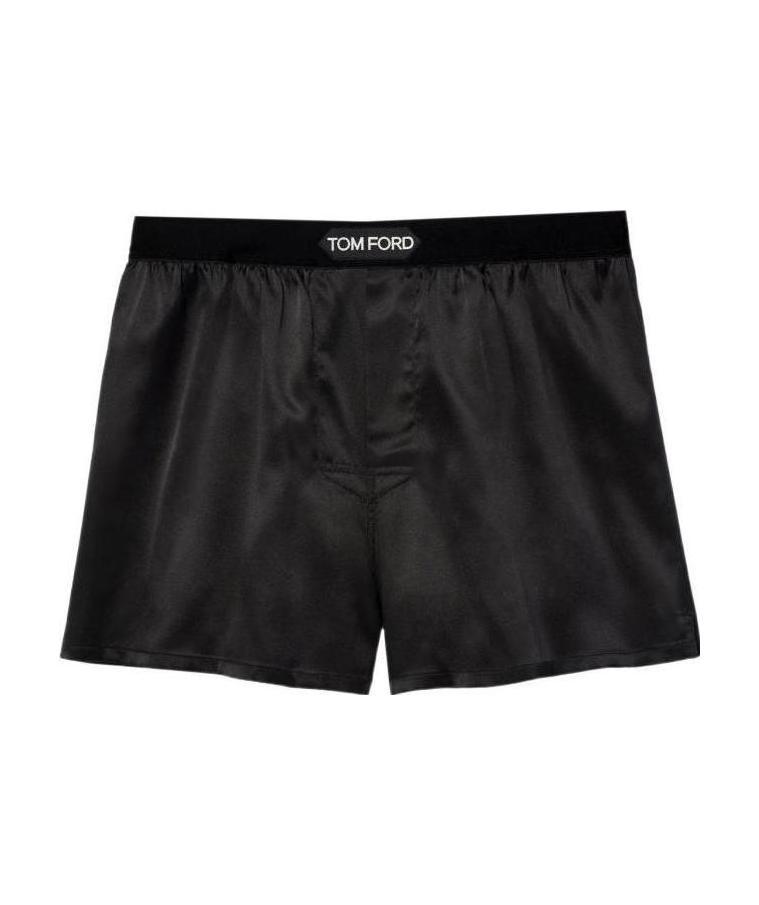 Tom Ford Silk Satin Boxer Briefs In Black